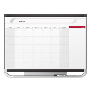 Prestige 2 Total Erase Monthly Calendar, 36 x 24, Graphite Color Frame by QUARTET MFG.