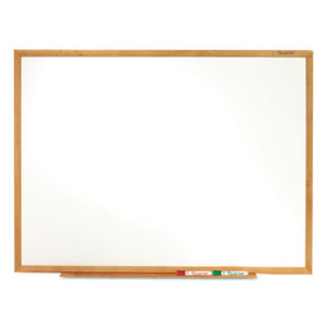 Quartet S577 Classic Melamine Whiteboard, 72 x 48, Oak Finish Frame by QUARTET MFG.