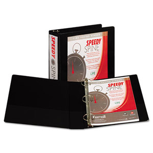 SAMSILL CORPORATION 18160C Speedy Spine Round Ring View Binder, 11 x 8-1/2, 2" Cap, Black by SAMSILL CORPORATION