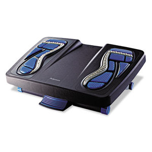Fellowes, Inc 8068001 Energizer Foot Support, 17 7/8w x 13 1/4d x 6 1/2h, Charcoal/Blue/Gray by FELLOWES MFG. CO.