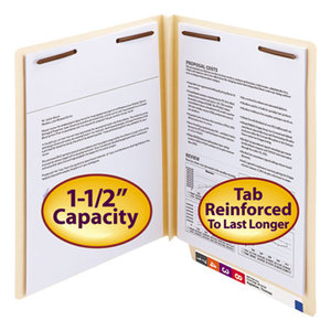 SMEAD MANUFACTURING COMPANY 34276 Heavy W-fold Expansion Folders, Two Fasteners, End Tab, Letter, Manila, 50/Box by SMEAD MANUFACTURING CO.