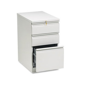 HON COMPANY 33723RQ Efficiencies Mobile Pedestal File w/One File/Two Box Drwrs, 22-7/8d, Lt Gray by HON COMPANY