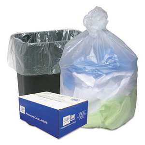 WEBSTER INDUSTRIES WHD2431 High Density Can Liners, 16gal, .315mil, 24 x 33, Natural, 200/Carton by WEBSTER INDUSTRIES