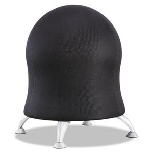 Safco Products 4750BL Zenergy Ball Chair, 22 1/2" Diameter x 23" High, Black/Silver by SAFCO PRODUCTS