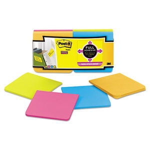 3M F33012SSAU Full Adhesive Notes, 3 x 3, Assorted Rio de Janeiro Colors, 12/Pack by 3M/COMMERCIAL TAPE DIV.