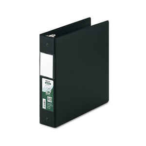 SAMSILL CORPORATION 14360 Clean Touch Antimicrobial Locking Round Ring Binder, 11 x 8-1/2, 2" Cap, Black by SAMSILL CORPORATION