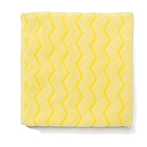 Reusable Cleaning Cloths, Microfiber, 16 x 16, Yellow, 12/Carton by RUBBERMAID COMMERCIAL PROD.