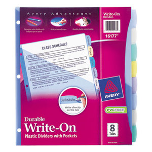 Avery 16177 Write & Erase Big Tab Plastic Dividers, 8-Tab, Letter by AVERY-DENNISON