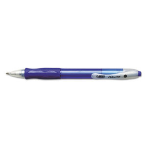 BIC VLG11 BLU Velocity Ballpoint Retractable Pen, Blue Ink, 1mm, Medium, Dozen by BIC CORP.