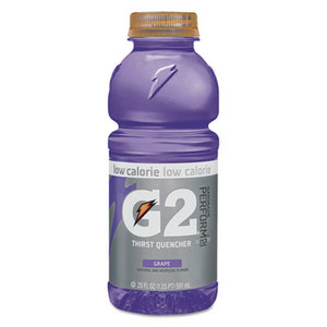 G2 Perform 02 Low-Calorie Thirst Quencher, Grape, 20 oz Bottle, 24/Carton by PEPSICO