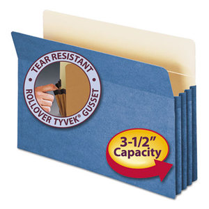 SMEAD MANUFACTURING COMPANY 74225 3 1/2" Exp Colored File Pocket, Straight Tab, Legal, Blue by SMEAD MANUFACTURING CO.