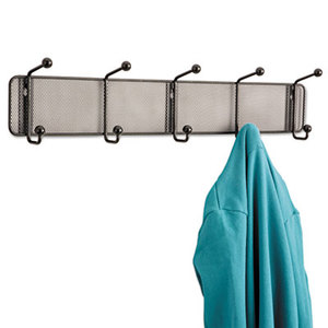 Onyx Mesh Wall Racks, 5 Hook, Steel by SAFCO PRODUCTS