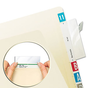 Protector, Top Tab Folder, 3 1/2 x 2, Clear, 500/BX by TABBIES