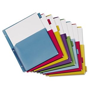 Cardinal Brands, Inc 84013 Poly Expanding Pocket Index Dividers, 8-Tab, Letter, Multicolor, per Pack by CARDINAL BRANDS INC.