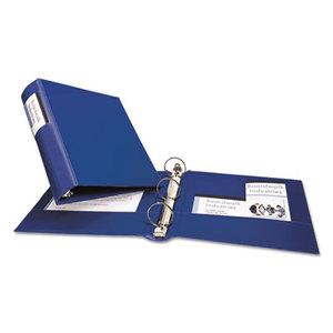 Avery 06535 Heavy-Duty Binder with Round Rings, 11 x 8 1/2, 2" Capacity, Blue by AVERY-DENNISON