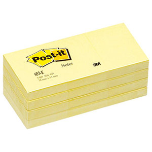 Original Pads in Canary Yellow, 1-1/2 x 2, 100/Pad, 12 Pads/Pack by 3M/COMMERCIAL TAPE DIV.