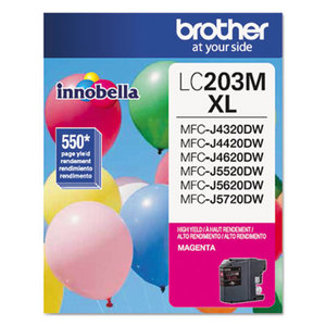 Brother Industries, Ltd LC203M LC203M (LC-203M) High-Yield Ink, 550 Page-Yield, Magenta by BROTHER INTL. CORP.