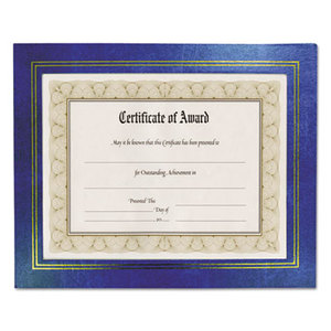 Leatherette Document Frame, 8-1/2 x 11, Blue, Pack of Two by NU-DELL MANUFACTURING