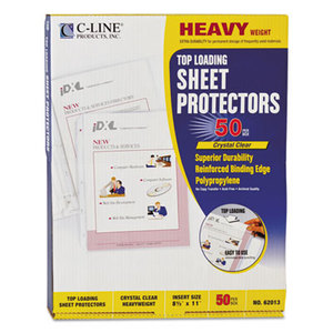 Heavyweight Polypropylene Sheet Protector, Clear, 2", 11 x 8 1/2, 50/BX by C-LINE PRODUCTS, INC