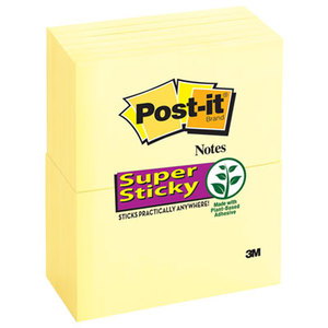 3M 65512SSCY Canary Yellow Note Pads, 3 x 5, 90/Pad, 12 Pads/Pack by 3M/COMMERCIAL TAPE DIV.