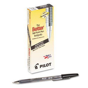 Pilot Corporation 35711 Better Ball Point Stick Pen, Black Ink, 1mm, Dozen by PILOT CORP. OF AMERICA