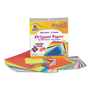 Origami Paper, 30 lbs., 9-3/4 x 9-3/4, Assorted Bright Colors, 55 Sheets/Pack by PACON CORPORATION