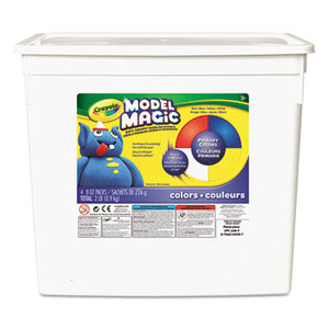 Model Magic Modeling Compound, 8 oz each Blue/Red/White/Yellow, 2lbs. by BINNEY & SMITH / CRAYOLA