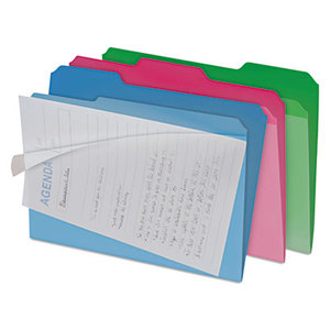 IdeaStream Consumer Products, LLC FT07187 Clear View Interior File Folders, 1/3 Cut Top Tab, Letter, Assorted, 6/Pack by IDEASTREAM CONSUMER PRODUCTS