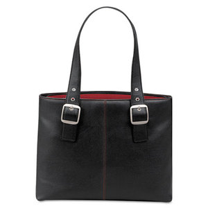 UNITED STATES LUGGAGE K709-4/17 Classic Tote, 15.6", 17 x 3 1/2 x 13 1/4, Black/Red by UNITED STATES LUGGAGE