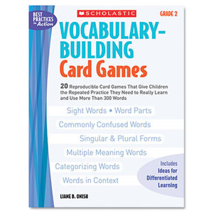 Scholastic 0439554659 Vocabulary Building Card Games, Grade Two, 80 pages by SCHOLASTIC INC.