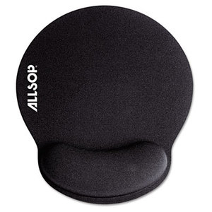 Allsop, Inc 30203 Memory Foam Mouse Pad with Wrist Rest, Black, 7 1/4" x 8 1/4" by ALLSOP, INC.