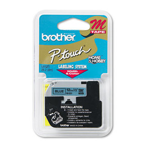 Brother Industries, Ltd M-531 M Series Tape Cartridge for P-Touch Labelers, 1/2w, Black on Blue by BROTHER INTL. CORP.