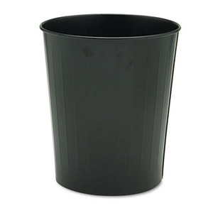 Safco Products 9604BL Round Wastebasket, Steel, 23.5qt, Black by SAFCO PRODUCTS