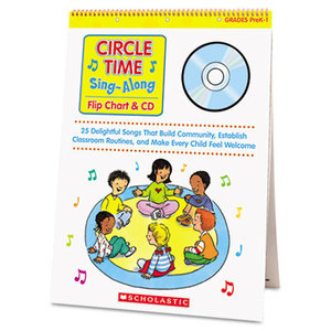 Scholastic 00078073635245 Circle Time Sing Along Flip Chart with CD, Grades PreK-1, 26 Pages by SCHOLASTIC INC.