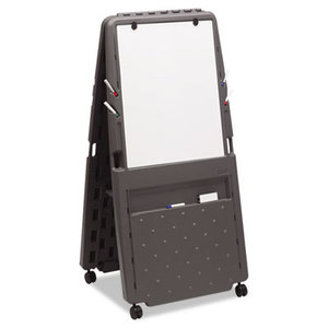 ICEBERG ENTERPRISES, LLC 30237 Presentation Flipchart Easel With Dry Erase Surface, Resin, 33x28x73, Charcoal by ICEBERG ENTERPRISES