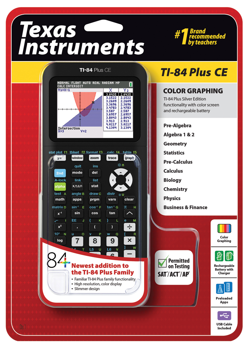 Texas TI-84 Plus Graphic Calculator W/Flash Software 