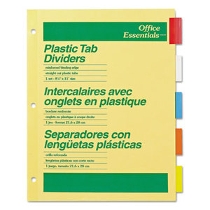 Avery 11465 Plastic Insertable Dividers, 5-Tab, Letter by AVERY-DENNISON
