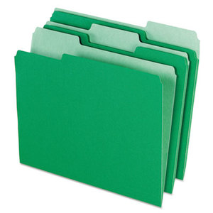 Cardinal Brands, Inc 1521/3BGR Colored File Folders, 1/3 Cut Top Tab, Letter, Green/Light Green, 100/Box by ESSELTE PENDAFLEX CORP.