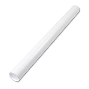 White Mailing Tube, 42l x 3 1/2dia, White, 25/Carton by QUALITY PARK PRODUCTS