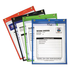 Heavy-Duty Super Heavyweight Plus Shop Ticket Holders, Assorted, 9 x 12, 20/BX by C-LINE PRODUCTS, INC