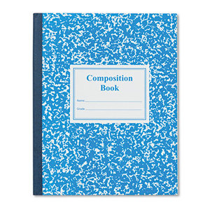 Grade School Ruled Composition Book, 9-3/4 x 7-3/4, Blue Cover, 50 Pages by ROARING SPRING PAPER PRODUCTS
