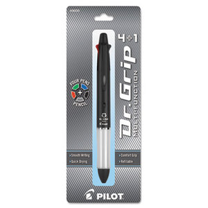 Pilot Corporation 072838362209 Dr. Grip 4 + 1 Multi-Function Pen/Pencil, 4 Assorted Inks, Black Barrel by PILOT CORP. OF AMERICA