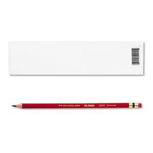 Sanford, L.P. 20045 Col-Erase Pencil w/Eraser, Carmine Red Lead/Barrel, Dozen by SANFORD