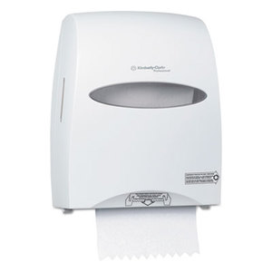 Sanitouch Hard Roll Towel Dispenser, 12 63/100w x 10 1/5d x 16 13/100h, White by KIMBERLY CLARK