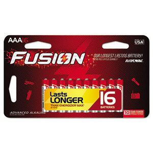 RAY-O-VAC 82416SCTFUS Fusion Performance Alkaline Batteries, AAA, 16/Pk by RAY-O-VAC