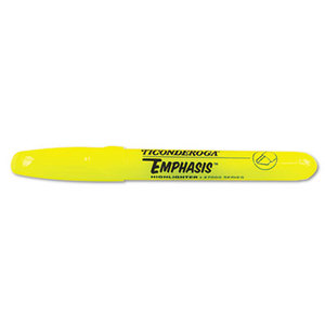 Emphasis Desk Style Highlighter, Chisel Tip, Fluorescent, 12 Yellow, 4 Pink Free by DIXON TICONDEROGA CO.