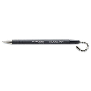 MMF INDUSTRIES 28704 Secure-A-Pen Replacement Ballpoint Counter Pen, Black Ink, Medium by MMF INDUSTRIES