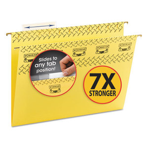 SMEAD MANUFACTURING COMPANY 64044 Tuff Hanging Folder with Easy Slide Tab, Letter, Yellow, 18/Pack by SMEAD MANUFACTURING CO.