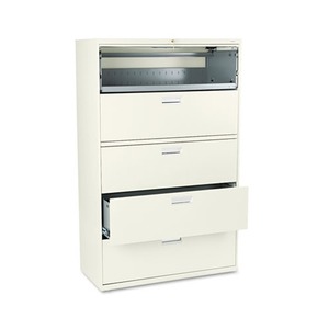 HON COMPANY 695LL 600 Series Five-Drawer Lateral File, 42w x 19-1/4d, Putty by HON COMPANY