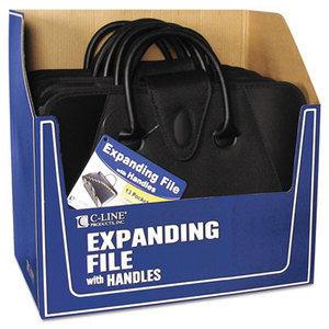 C-Line Products, Inc 48211 Expanding File with Handles, Letter, Polypropylene, Clear by C-LINE PRODUCTS, INC